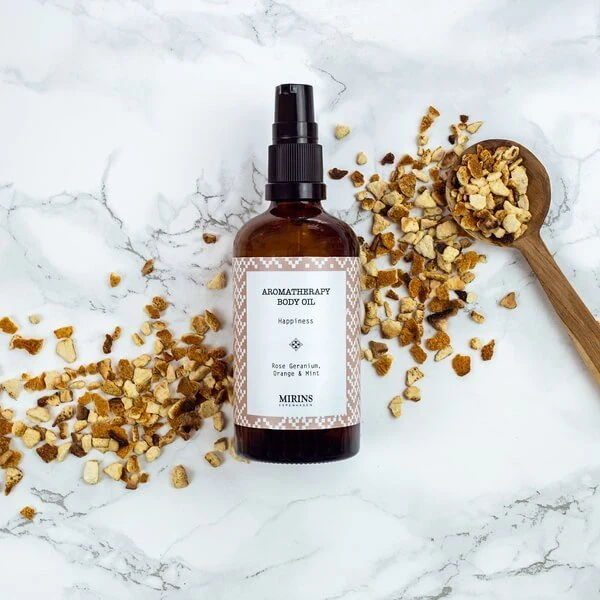 Body Oil Happiness - Rose Geranium, Orange & Mint 100 ml