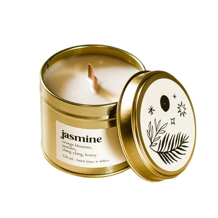Jasmine Botanische Duftkerze Mit Holzdocht 250 ml