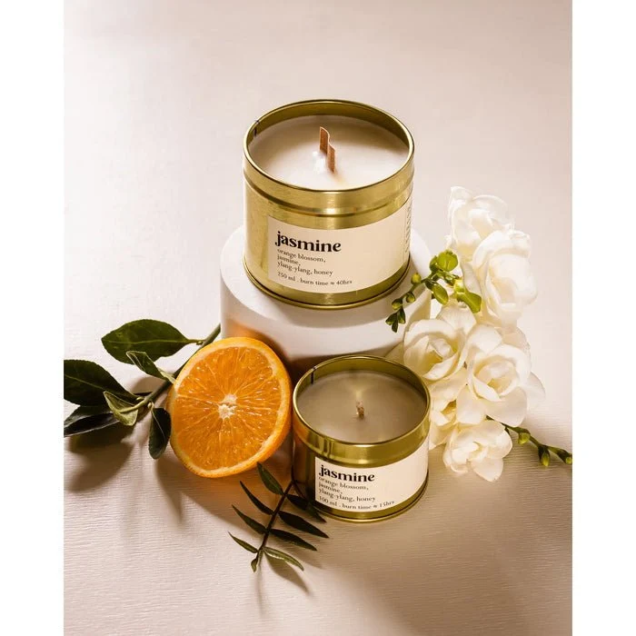 Jasmine Botanische Duftkerze Mit Holzdocht 250 ml