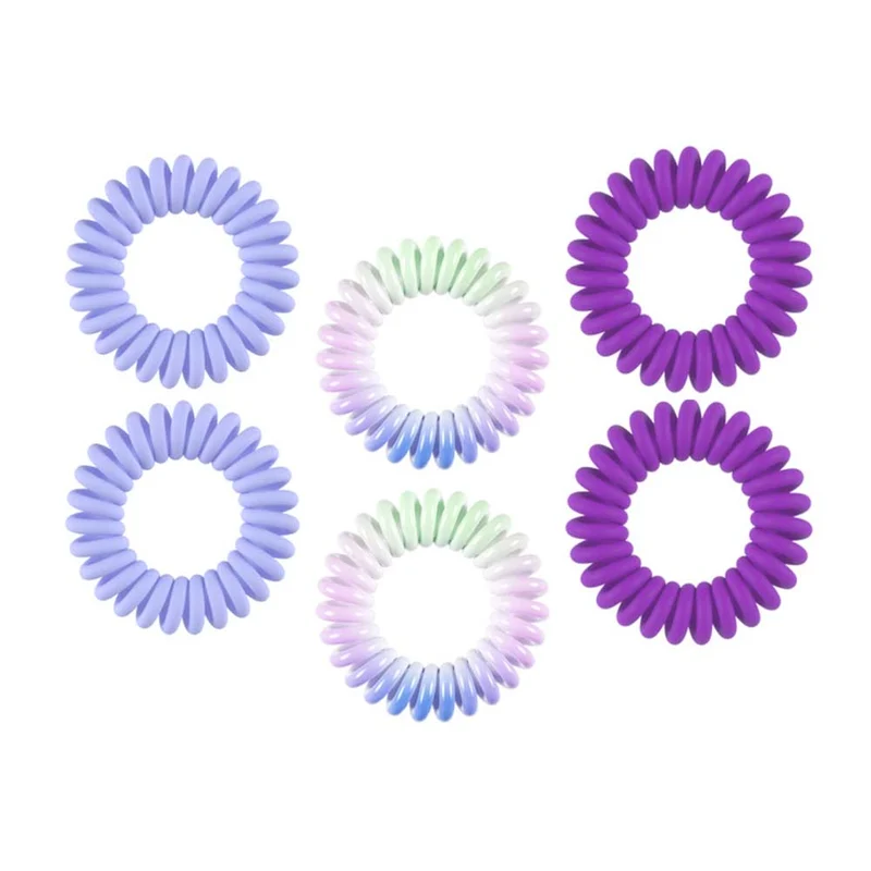 Power Hair Spiral Hair Ties Gym Jelly 6pc