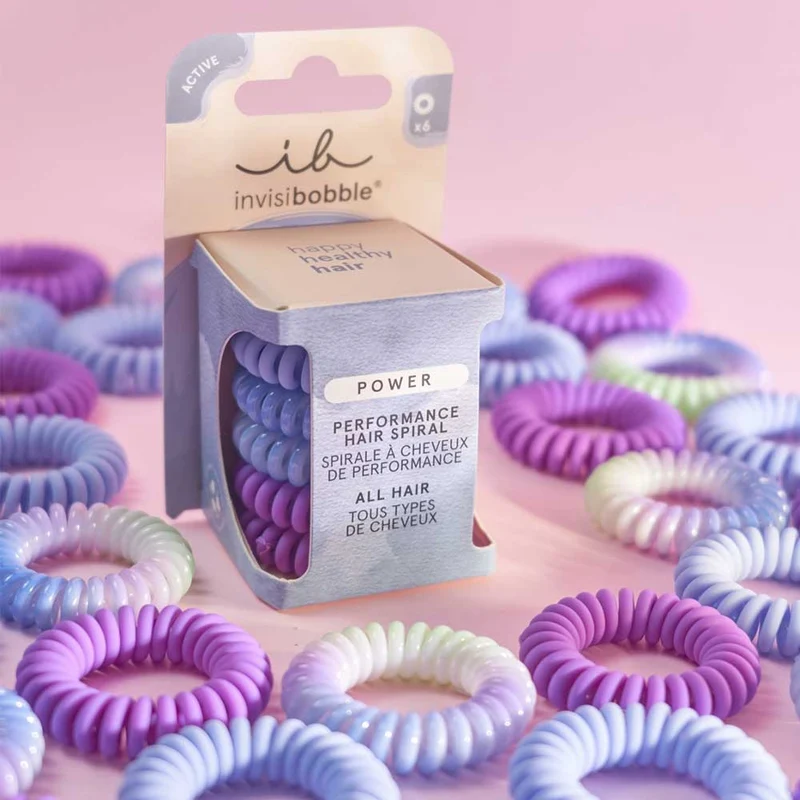 Power Hair Spiral Hair Ties Gym Jelly 6pc