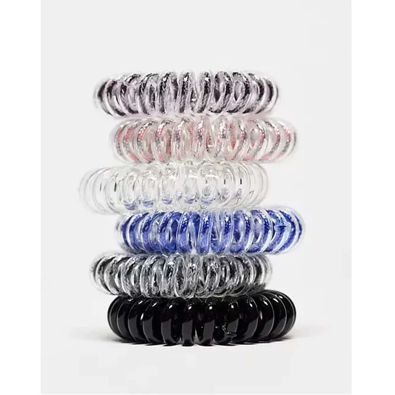 Power Hair Spiral Hair Ties Be Visible 6pc