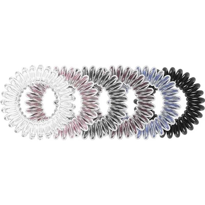 Power Hair Spiral Hair Ties Be Visible 6pc