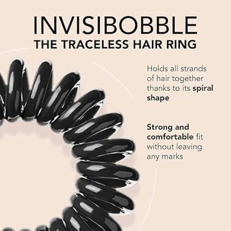 Original Hair Spiral Hair Ties Pretzel Brown 3pc
