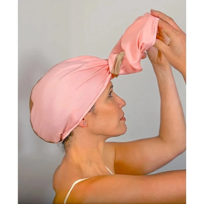 Pure Mulberry Silk Hair Turban Navy