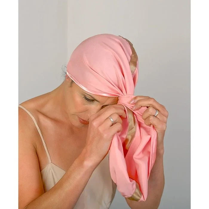 Pure Mulberry Silk Hair Turban Navy