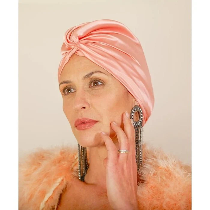 Pure Mulberry Silk Hair Turban Navy