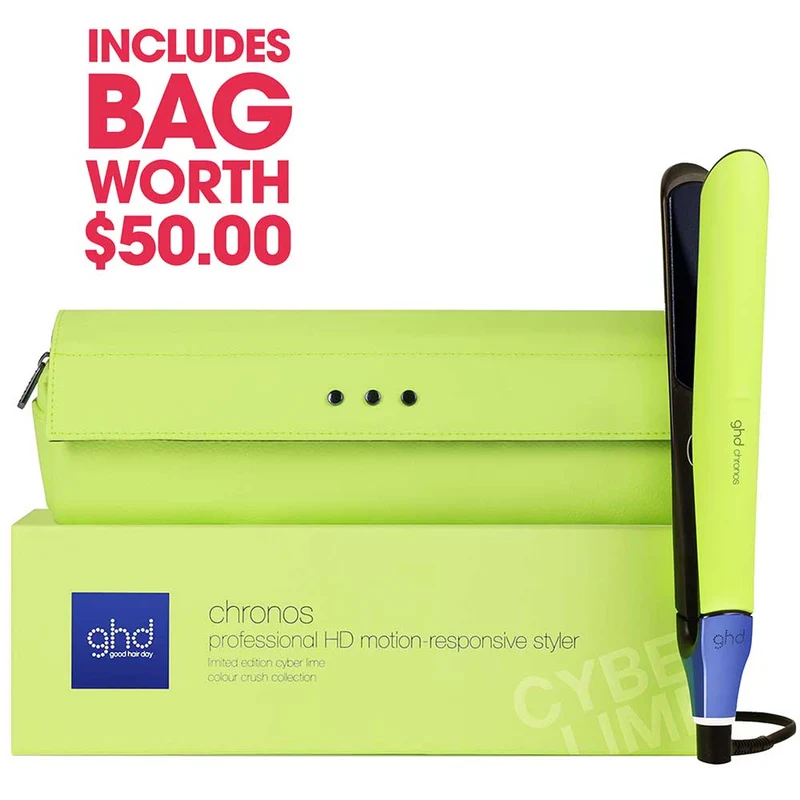 chronos Ultra-Fast HD Hair Straightener in Cyber Lime