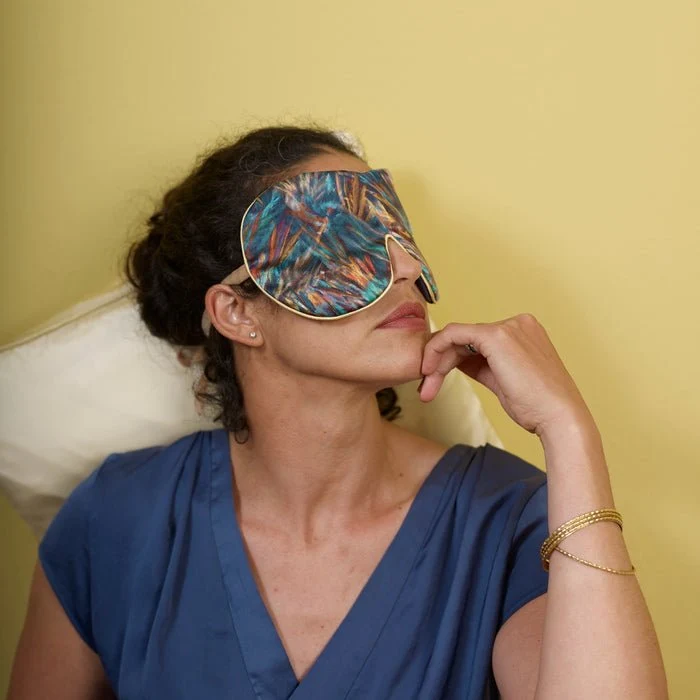 Printed Silk Lavender Eye Mask Saxby Liberty Print