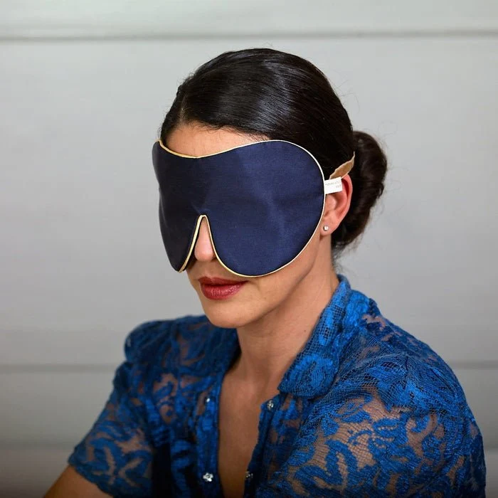 Printed Silk Lavender Eye Mask Rainbow Rock Liberty Print