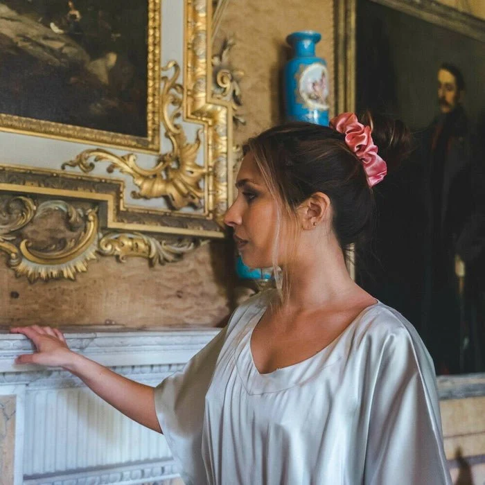 Pure Mulberry Silk Scrunchie Cream