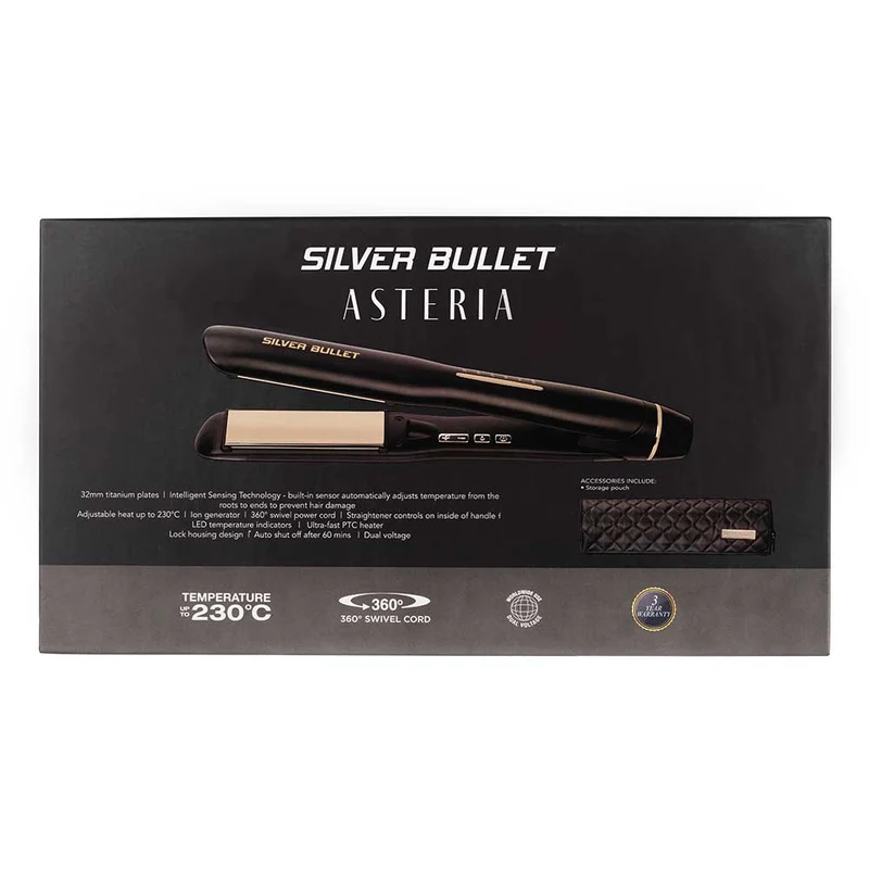 Asteria Ionic Titanium 32mm Straightener - Black