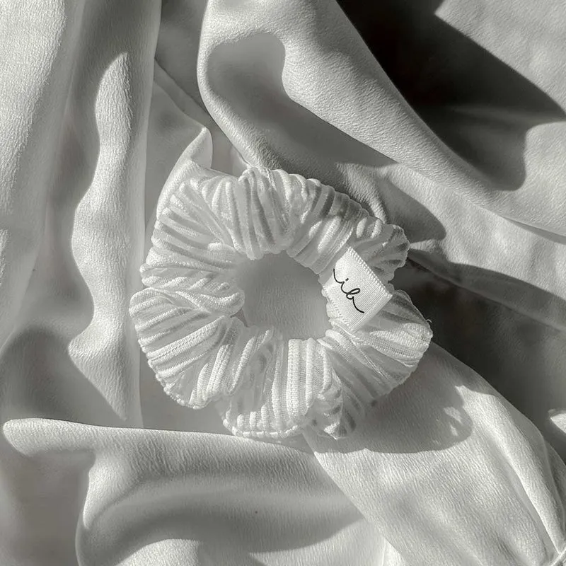 Sprunchie Extra Hold Pure White Scrunchie