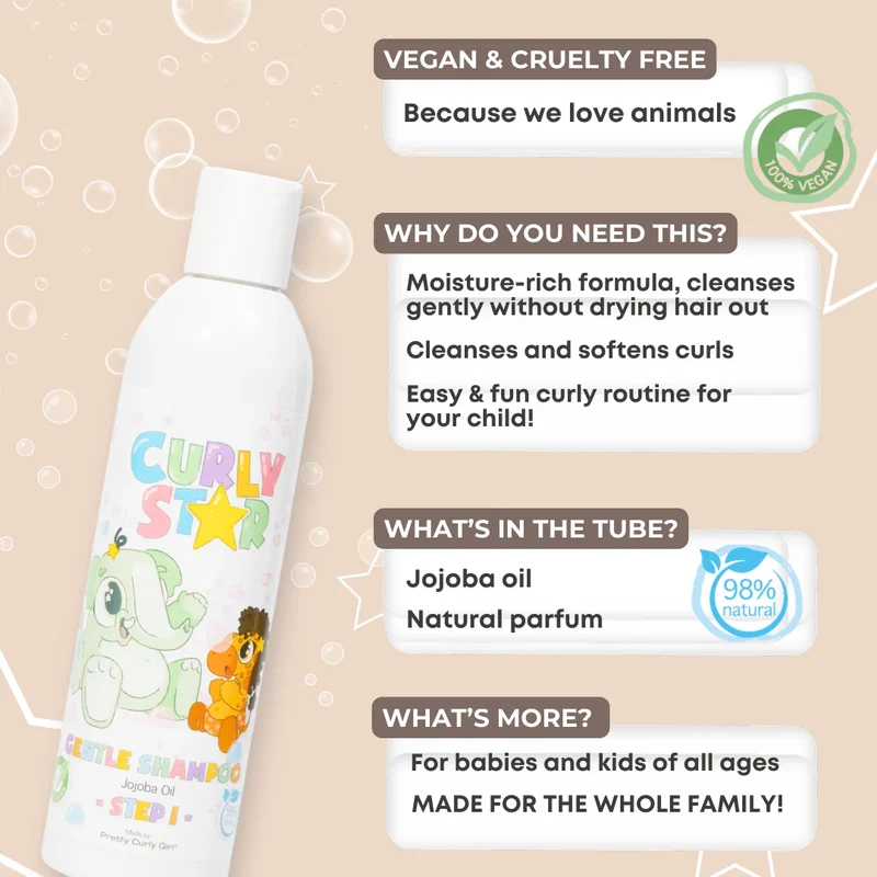 Pretty Curly Girl Sanftes Shampoo 250ml Kinder