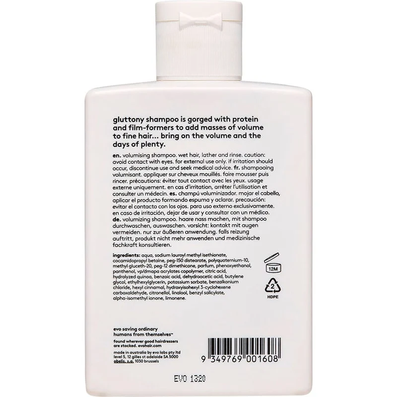 Gluttony Volumising Shampoo 300ml