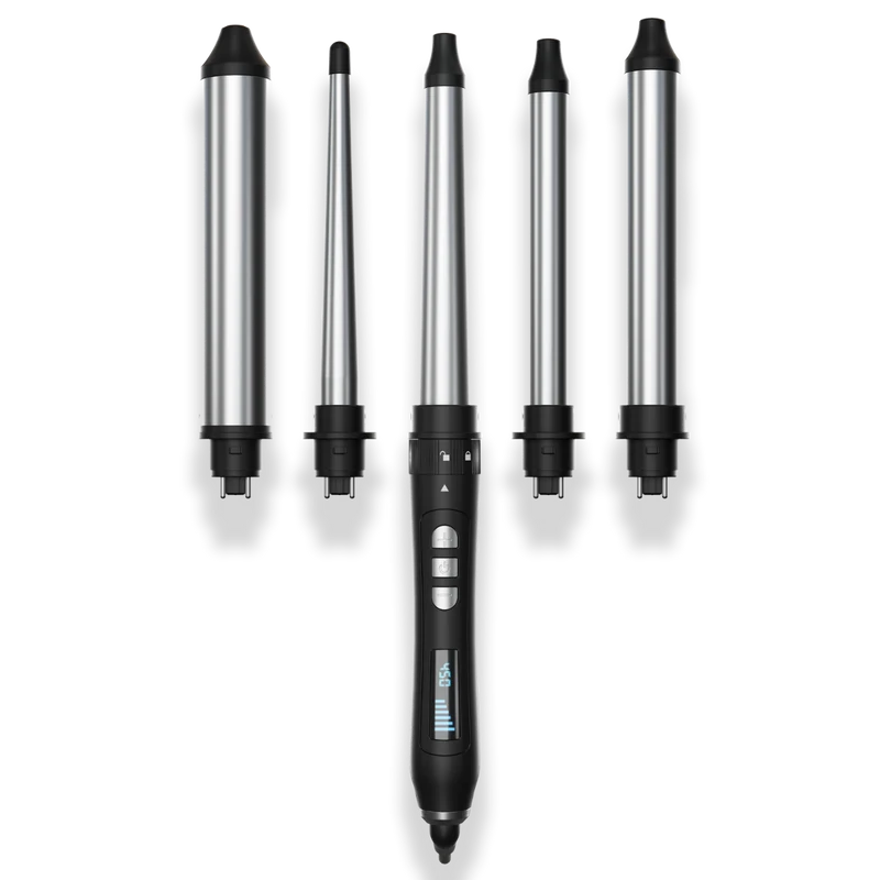 amika das chamäleon 5-in-1 lockenstab, austauschbarer lockenstab