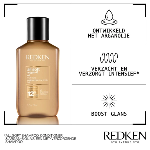 Redken All Soft Arganöl Haaröl für trockenes Haar 111ml