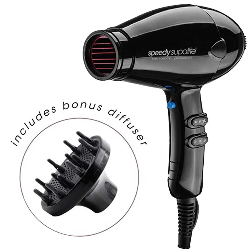 Supalite Ceramic Black Dryer & Brush Pack