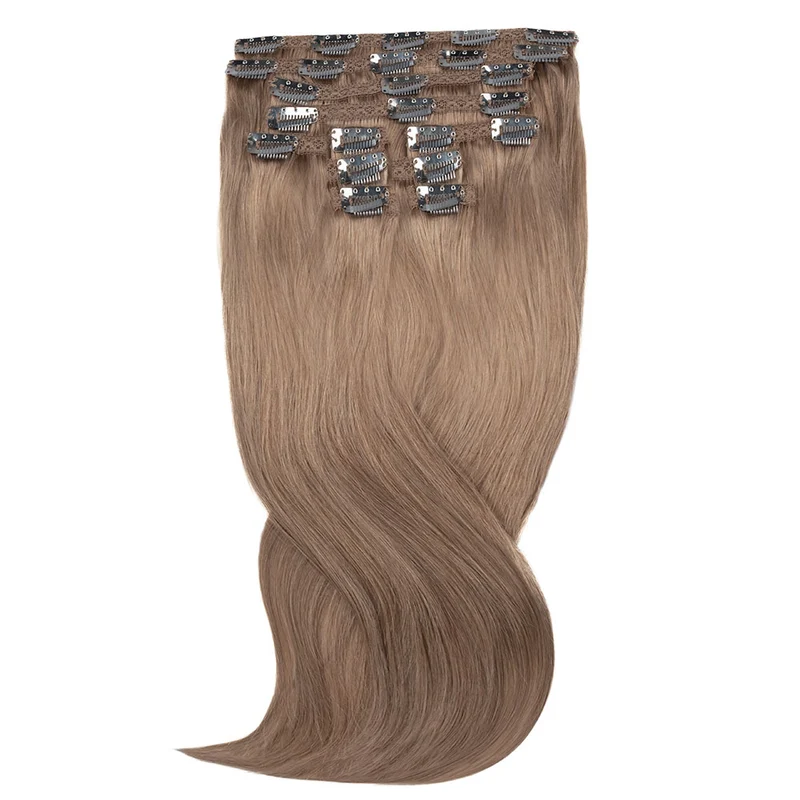 20" Human Hair 9pc Clip In - #17 Almond Blonde