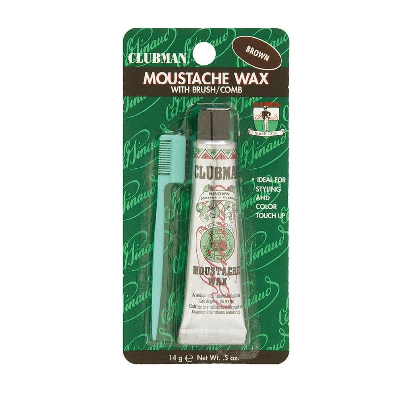 Clubman Pinaud Schnurrbart Wachs Hang Pack Braun 15ml