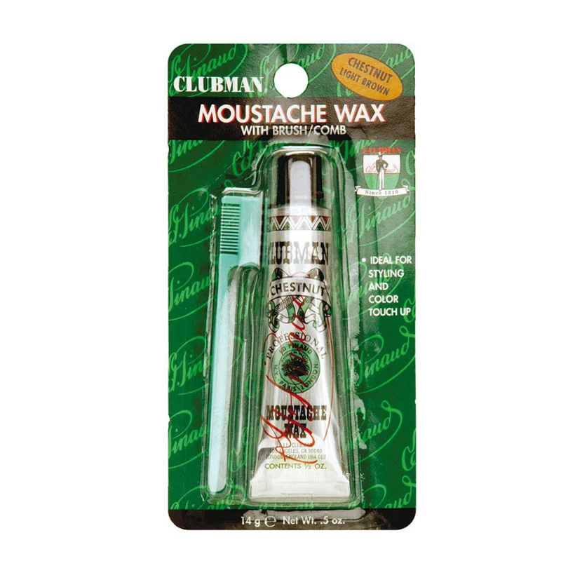 Clubman Pinaud Schnurrbart Wachs Hang Pack Kastanie 15ml