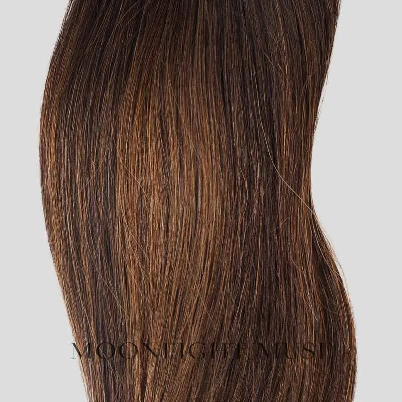 Moonlight Muse Virgin hair V-tip hair Brown Melange Col#DU