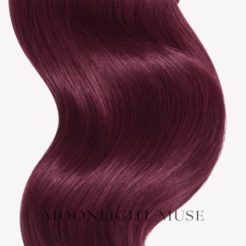 Mondschein Muse V-Spitze Jungfrau Haar Mahagoni Col#530