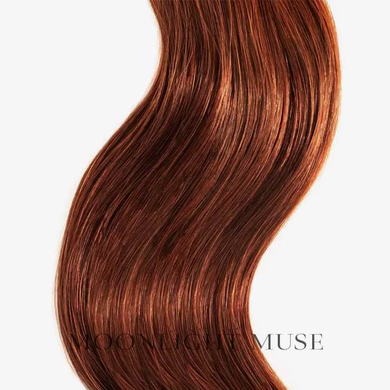 Mondschein Muse Jungfrau Haar 55cm V-Spitze Haar Rot Rot Kupfer Col#33