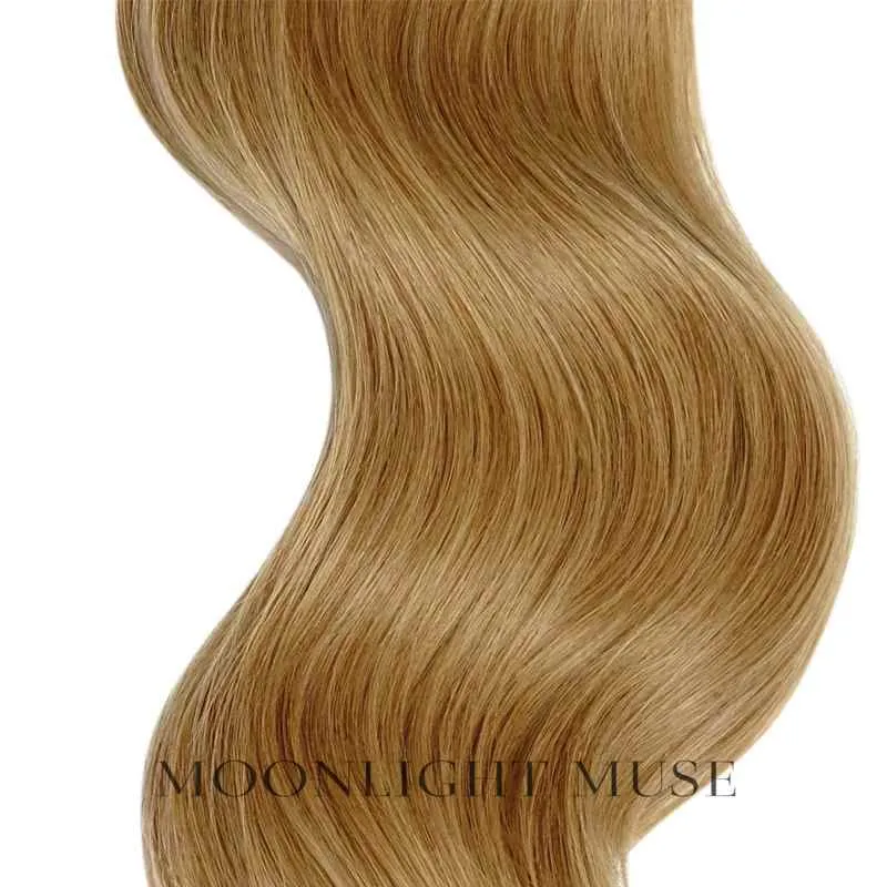 Mondschein Muse V-Tip Jungfrau Haar Blond Honig Warm Col#10