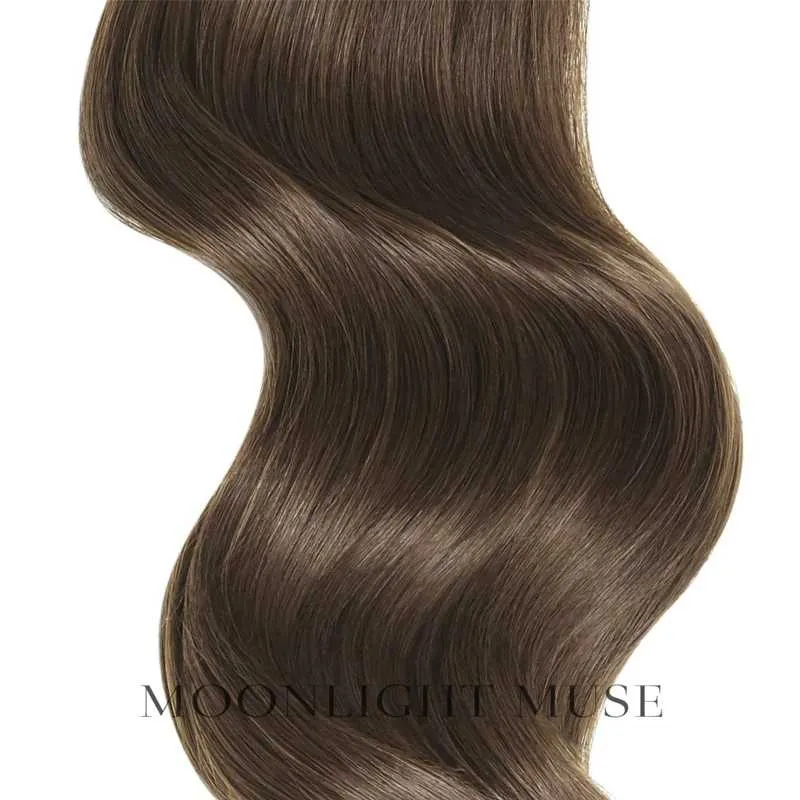 Mondlicht Muse V-Spitze Jungfernhaar Mittelbraun Cold Col#5