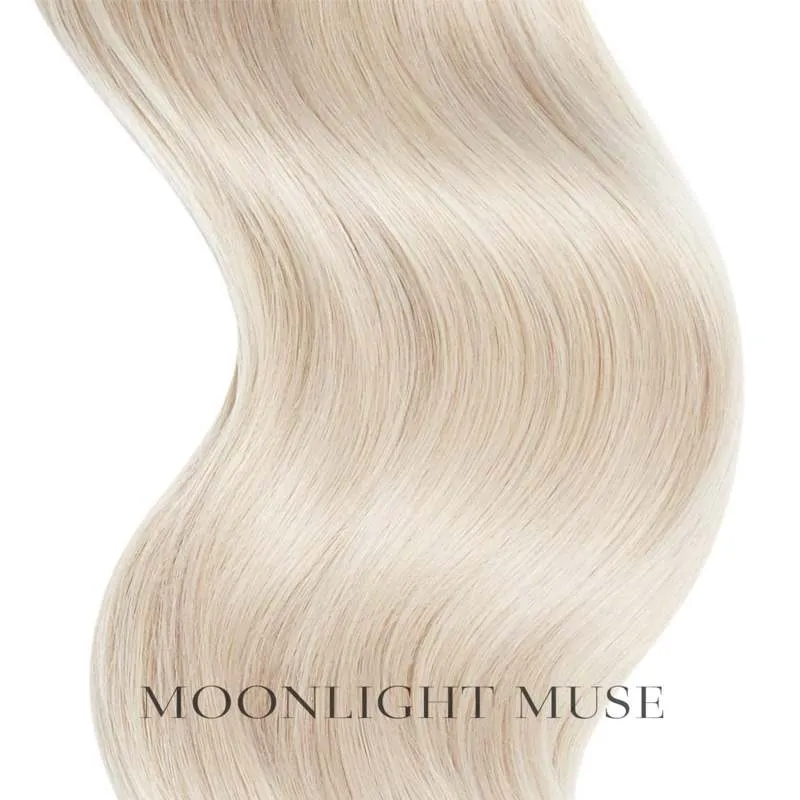 Mondschein Muse Jungfrau Haar 65cm V-Spitze Haar Blond Platin Asche #60A