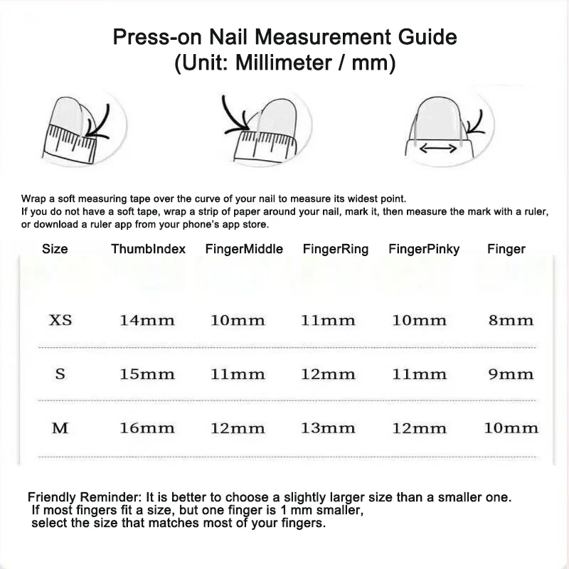 White Press On Nails - Milk White Cross Application Kit