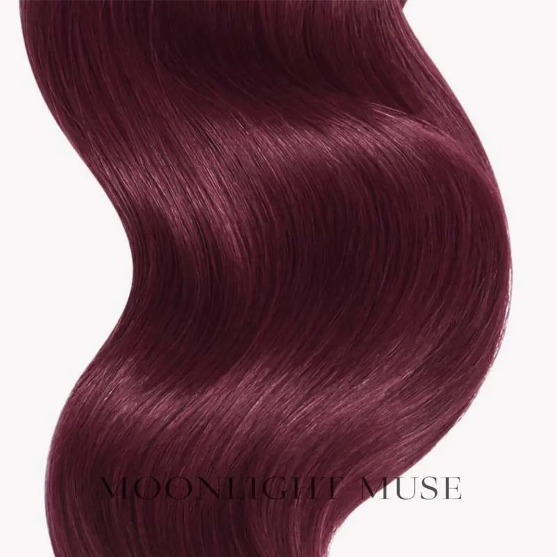 Mondschein Muse Jungfrau Haar 65cm V-Spitze Haar Mahagoni #530