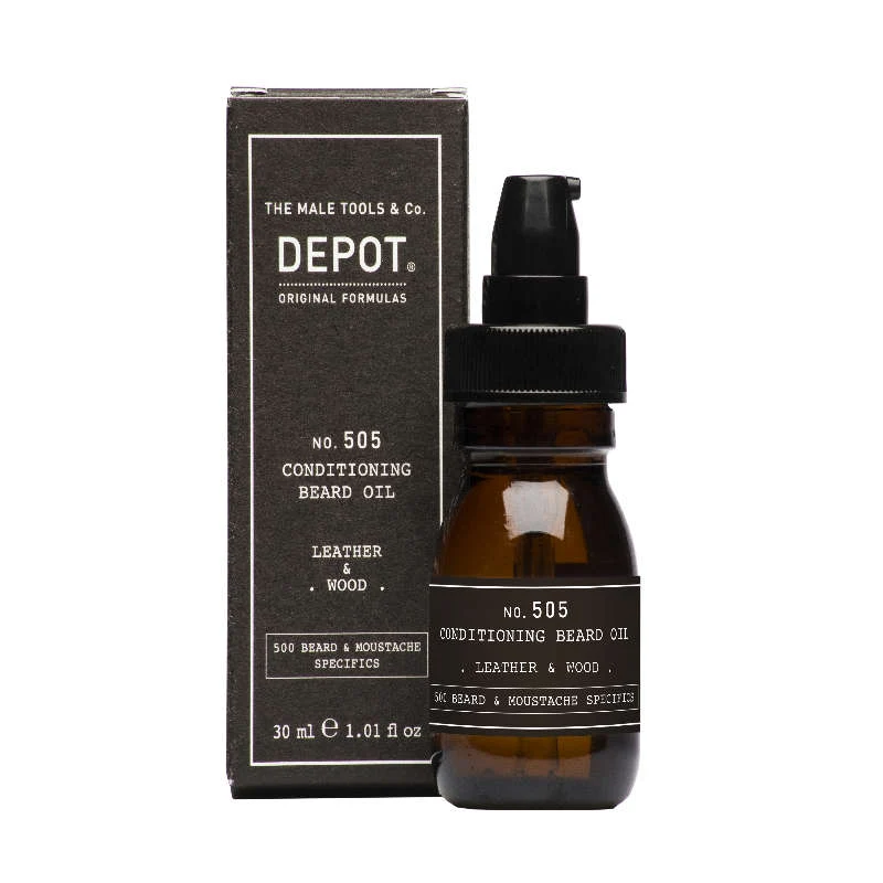 Depot 505 pflegendes Bartöl Leder & Holz 30ml