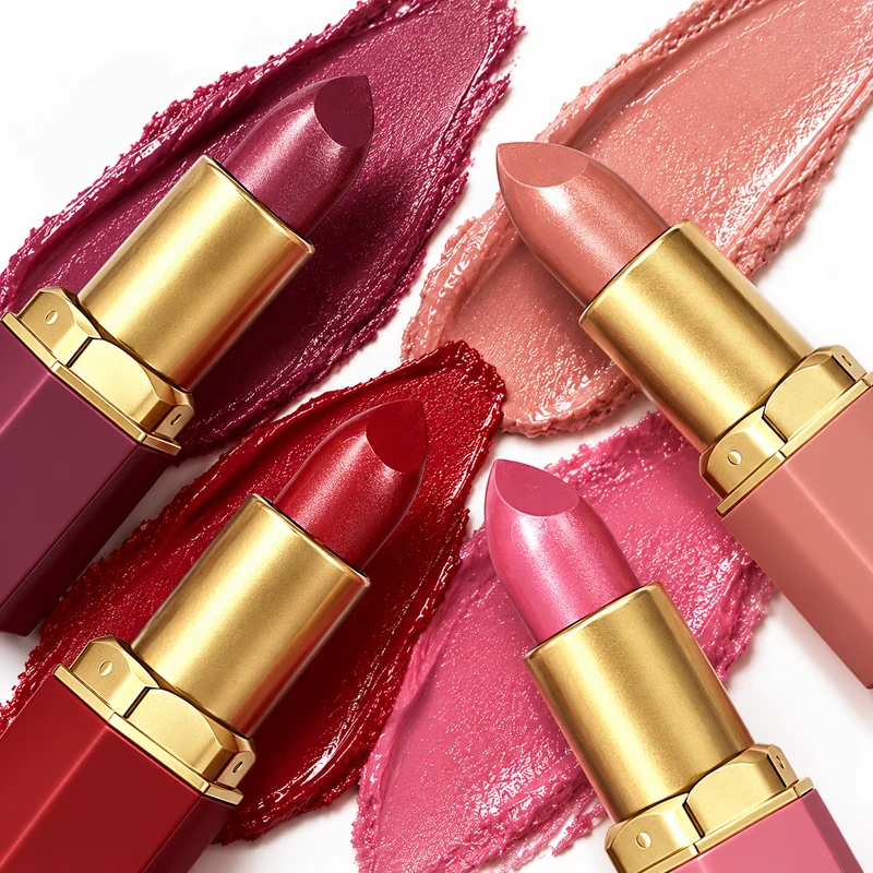Gold Lipstick Matte - 6 Shades in a Gift-Ready Gold Bar