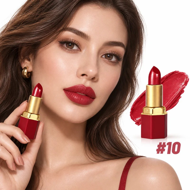 Gold Lipstick Matte - 6 Shades in a Gift-Ready Gold Bar