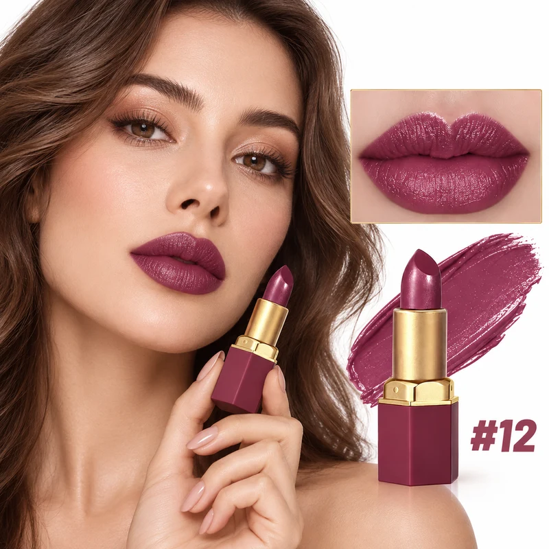 Gold Lipstick Matte - 6 Shades in a Gift-Ready Gold Bar