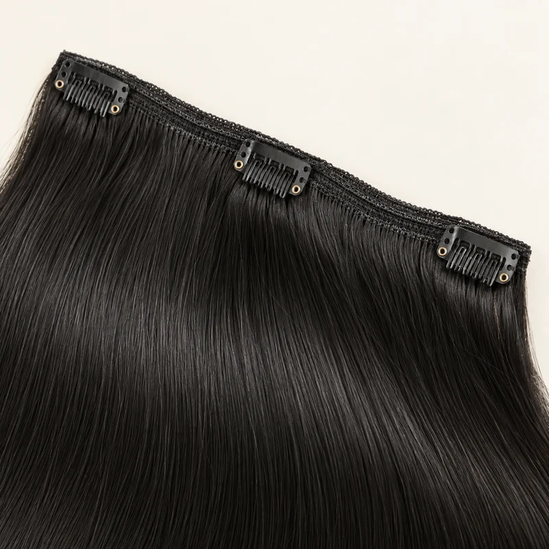 Clip In Hair Extensions 60cm Seamless Straight 6 Pc Set