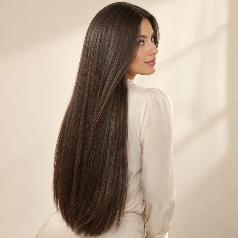 Clip In Hair Extensions 60cm Seamless Straight 6 Pc Set