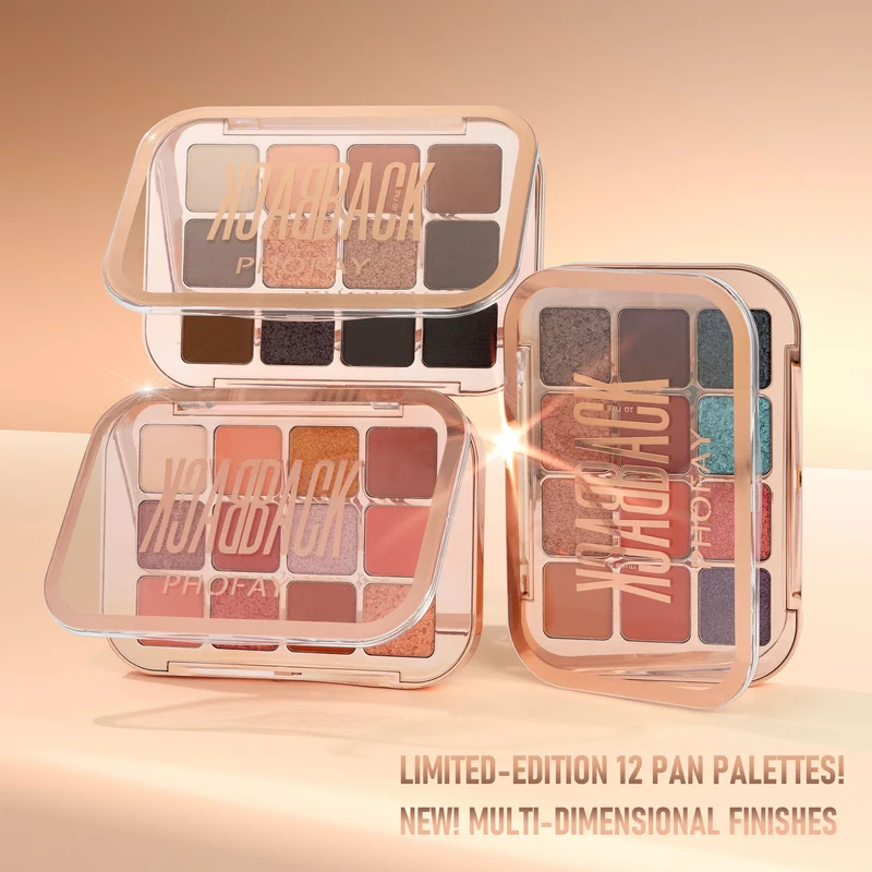 PHOFAY 12-Color Eyeshadow Palette – Matte & Metallic
