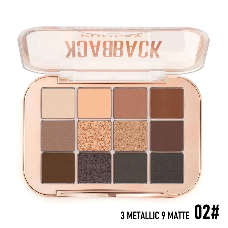 PHOFAY 12-Color Eyeshadow Palette – Matte & Metallic