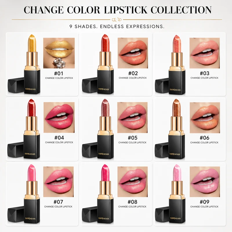 Metallic Lipstick - Pearlescent Color Change Lip Finish
