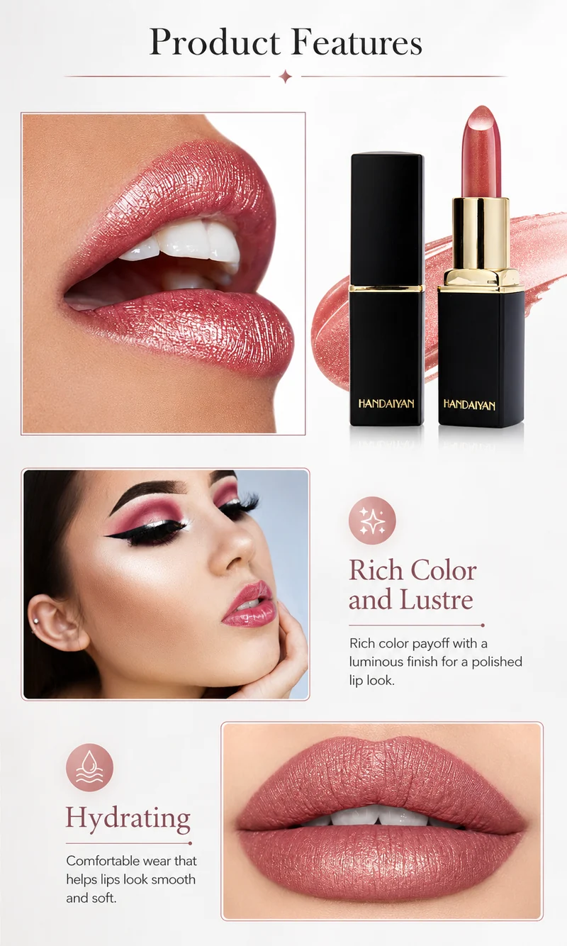 Metallic Lipstick - Pearlescent Color Change Lip Finish