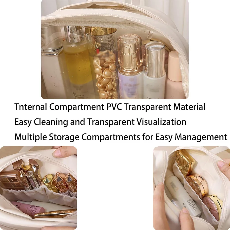 Travel Makeup Bag - Waterproof Cosmetic Organizer Pouch