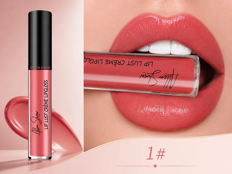 Lip Gloss - Cream Texture Glaze Makeup, 12 Shade Range.