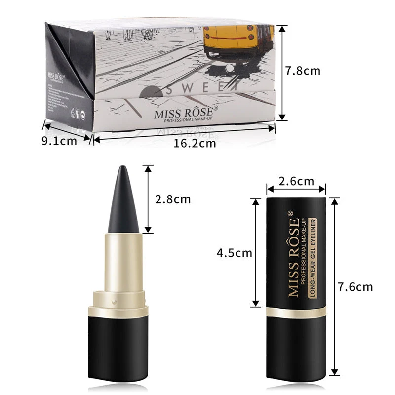 Waterproof Eyeliner - Matte Black Pencil Eye Makeup Pen