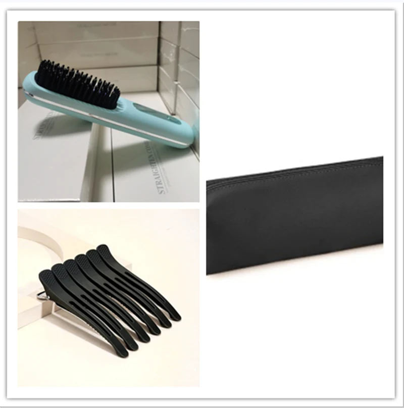 Cordless Hair Straightener Brush with Fast Heat and LCD