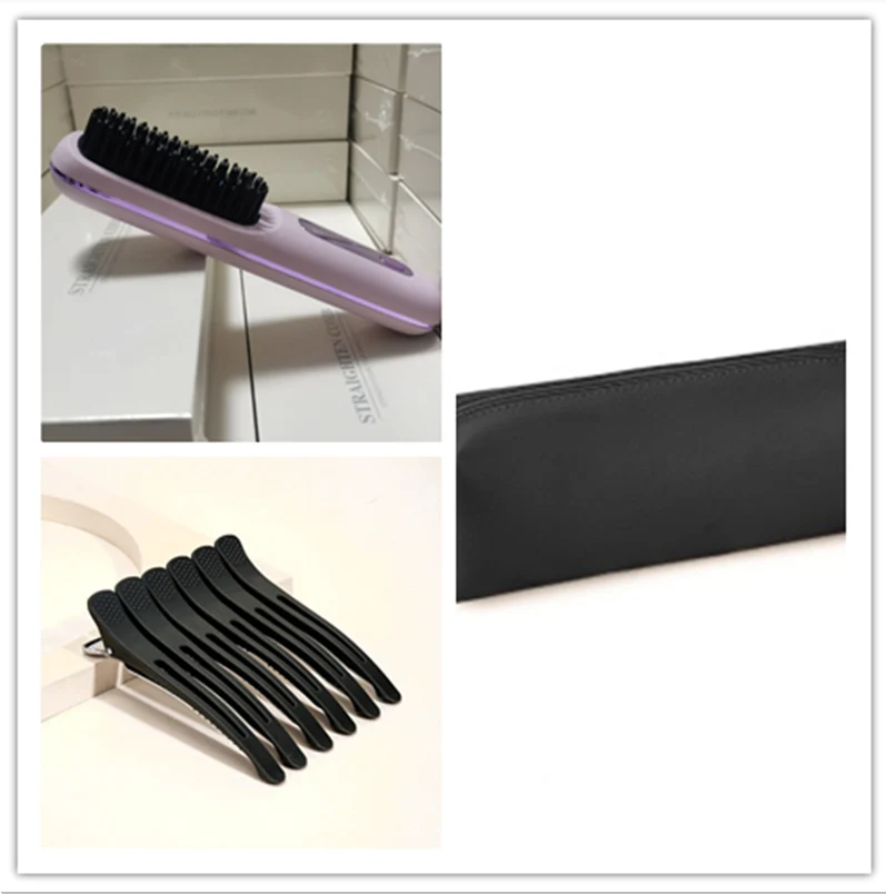 Cordless Hair Straightener Brush with Fast Heat and LCD