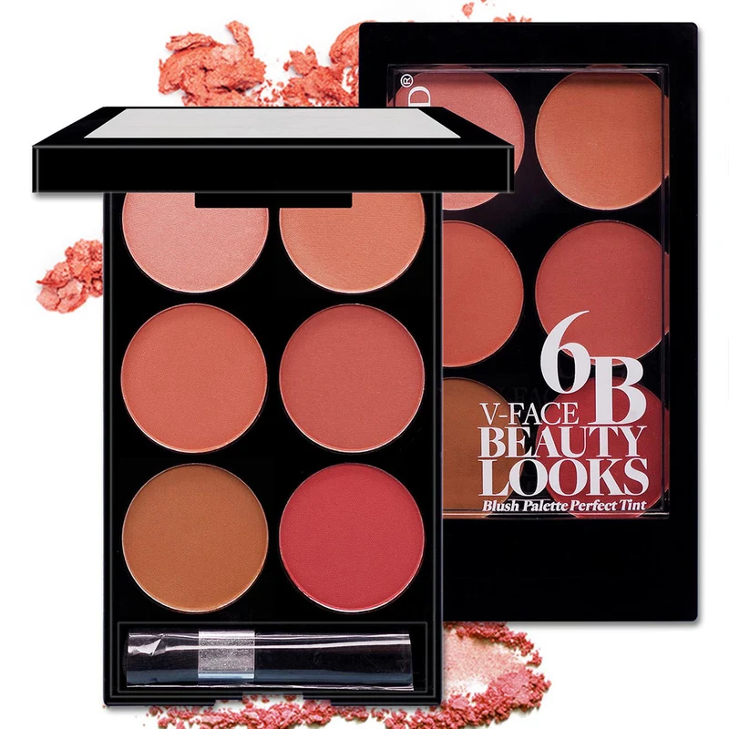 Radiant Six-Color Blush Palette Glow
