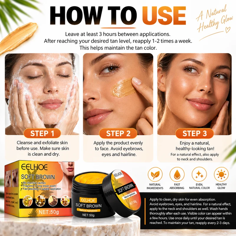 Tanning Cream for Moisturized, Natural-Looking Body Tan